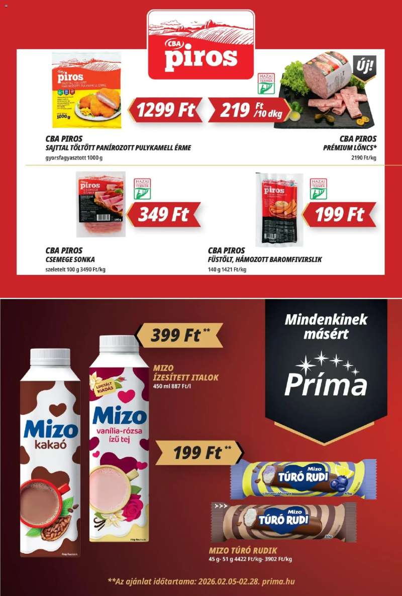 CBA Príma Akciós újság CBA Príma 5 oldal