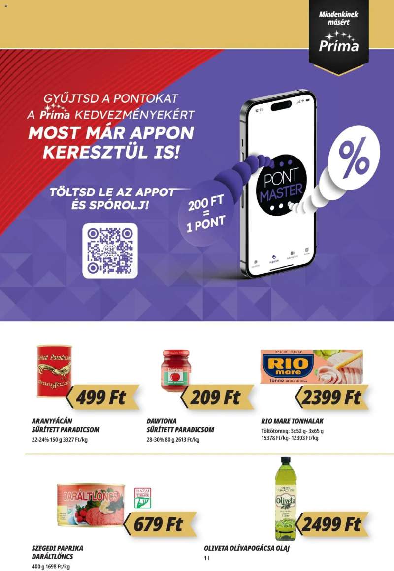 CBA Príma Akciós újság CBA Príma 7 oldal