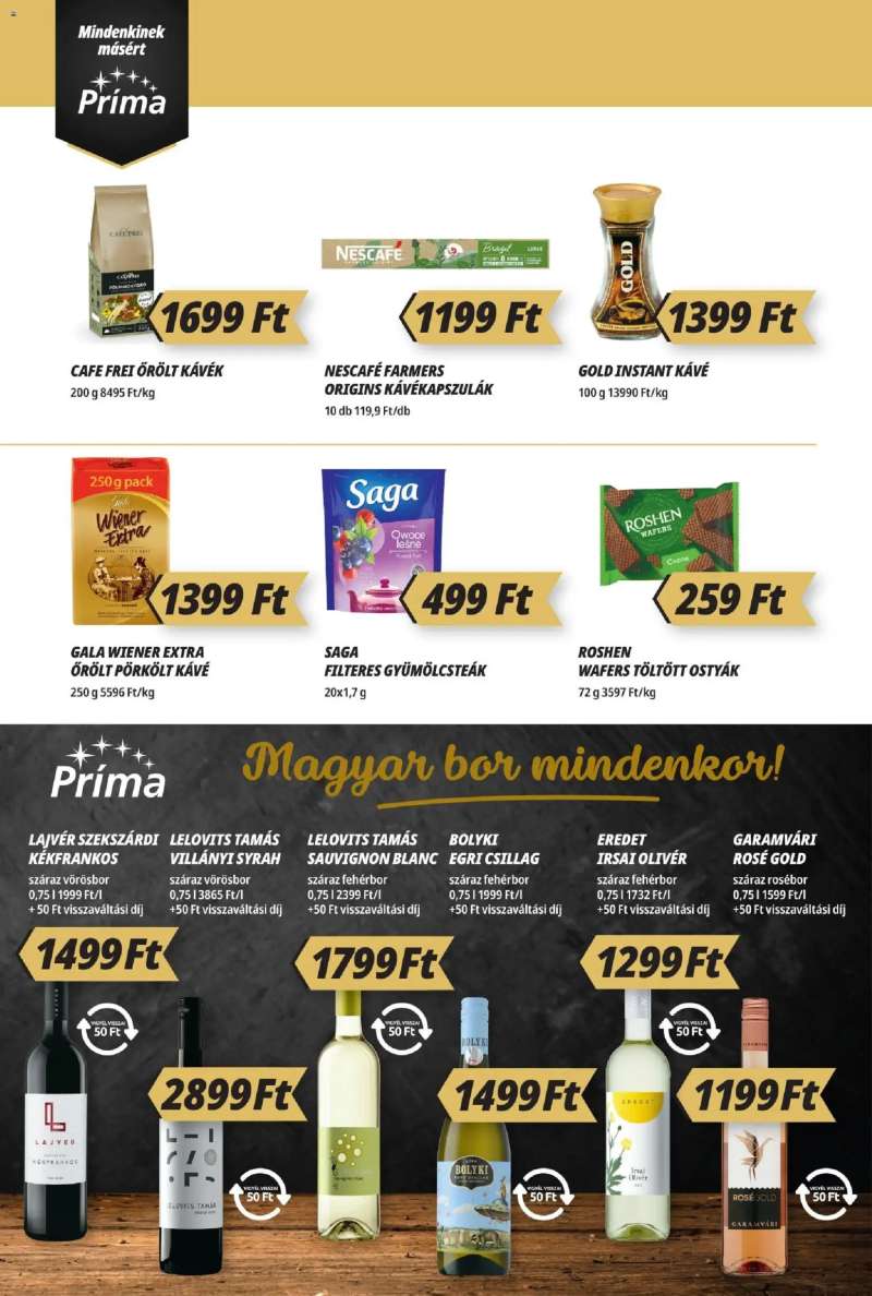CBA Príma Akciós újság CBA Príma 8 oldal