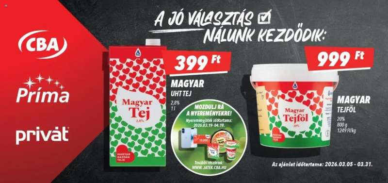 CBA Príma CBA Príma Aktuális óriásplakátok 2 oldal