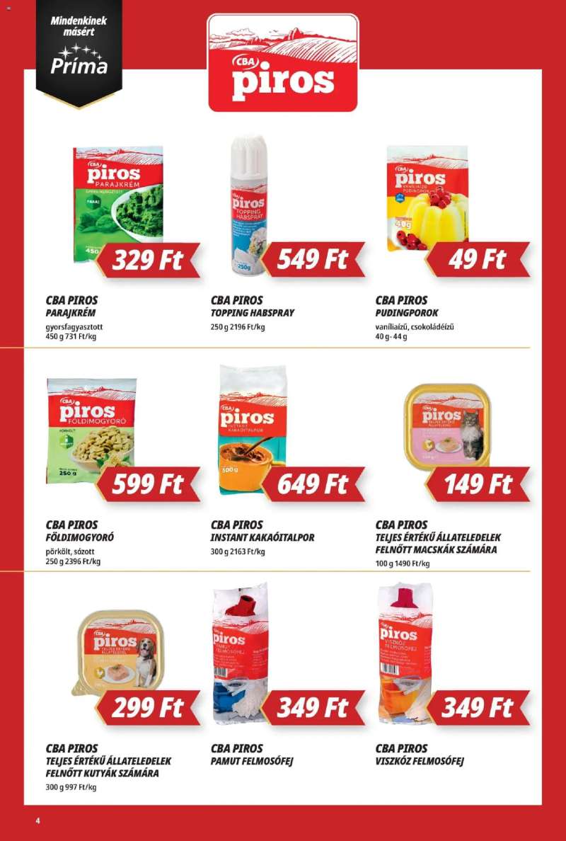 CBA Príma CBA Príma akciós újság 4 oldal