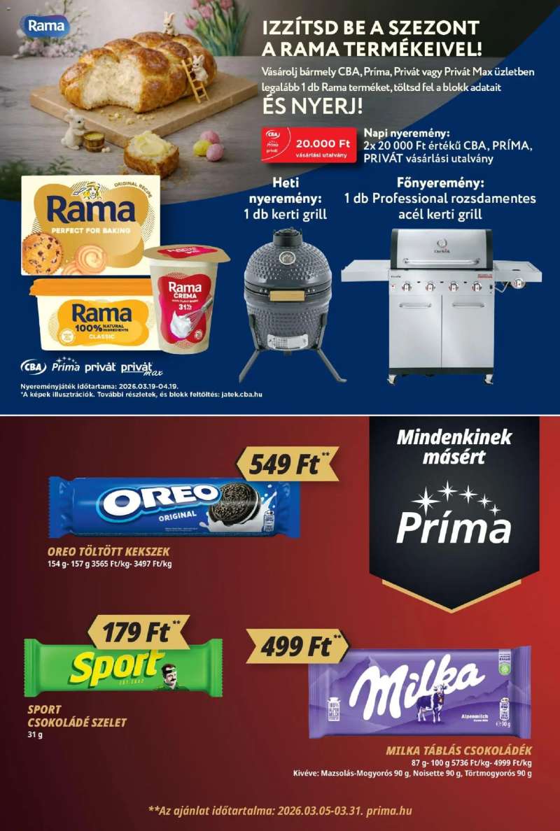 CBA Príma CBA Príma akciós újság 9 oldal