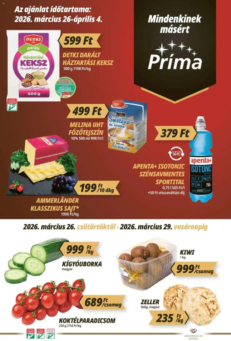 CBA Príma CBA Príma akciós újság 1 oldal