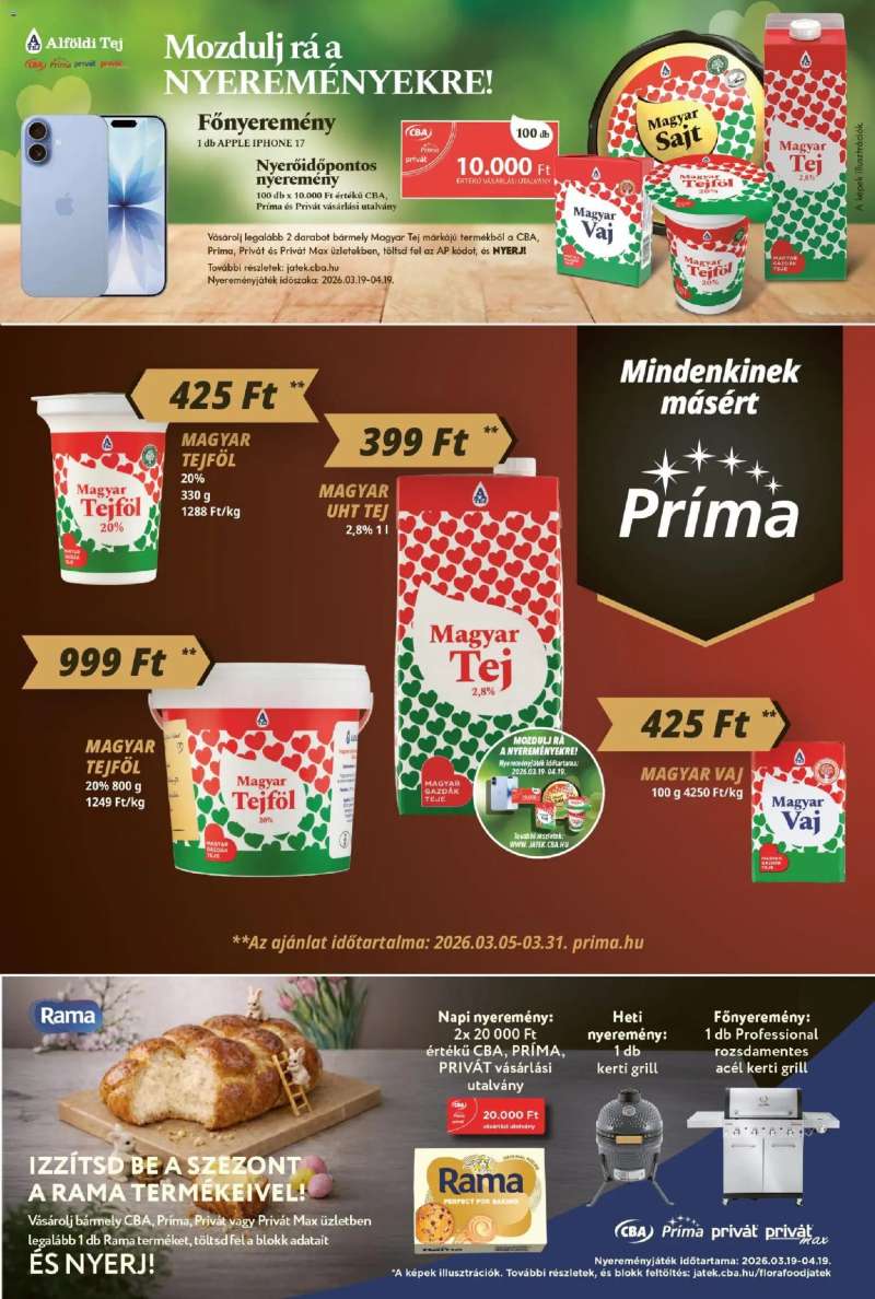CBA Príma CBA Príma akciós újság 7 oldal