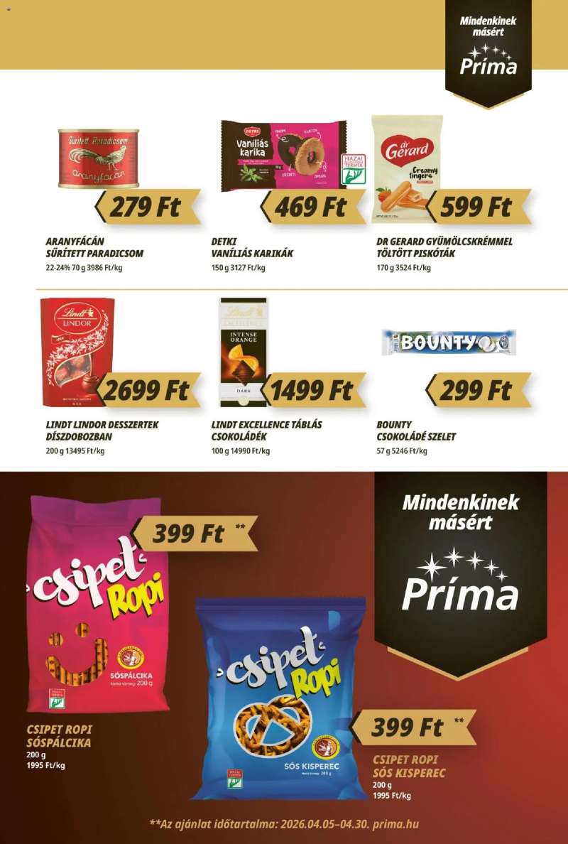 CBA Príma CBA Príma akciós újság 5 oldal