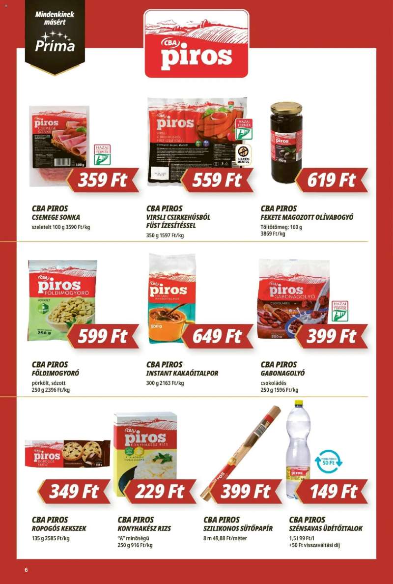 CBA Príma CBA Príma akciós újság 6 oldal