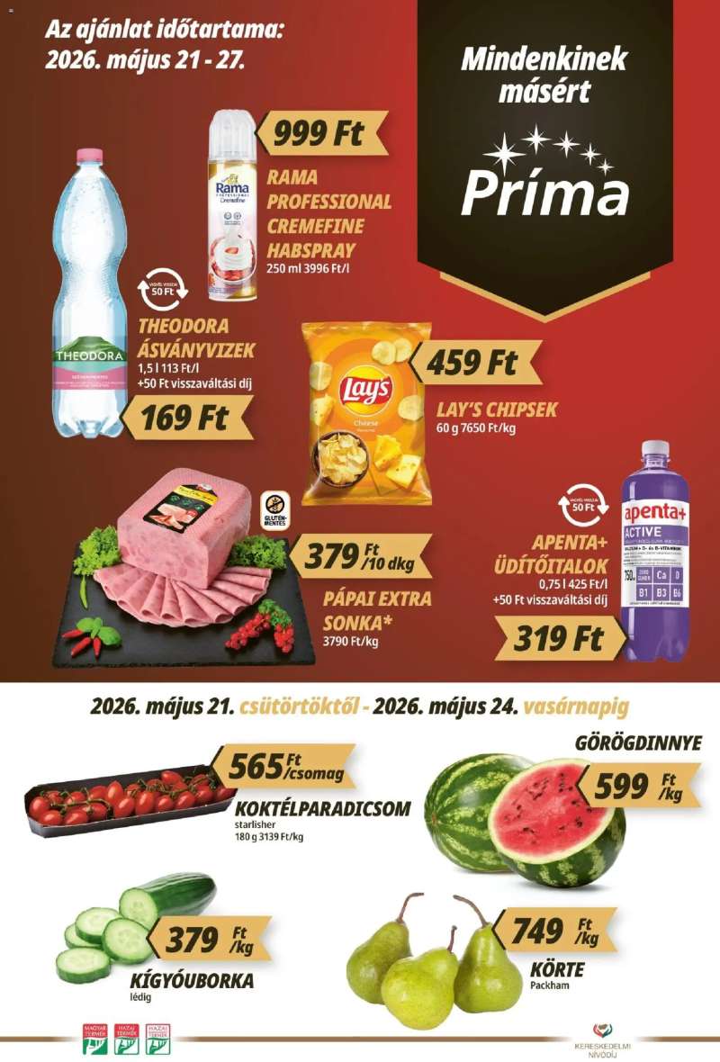 CBA Príma CBA Príma akciós újság 1 oldal