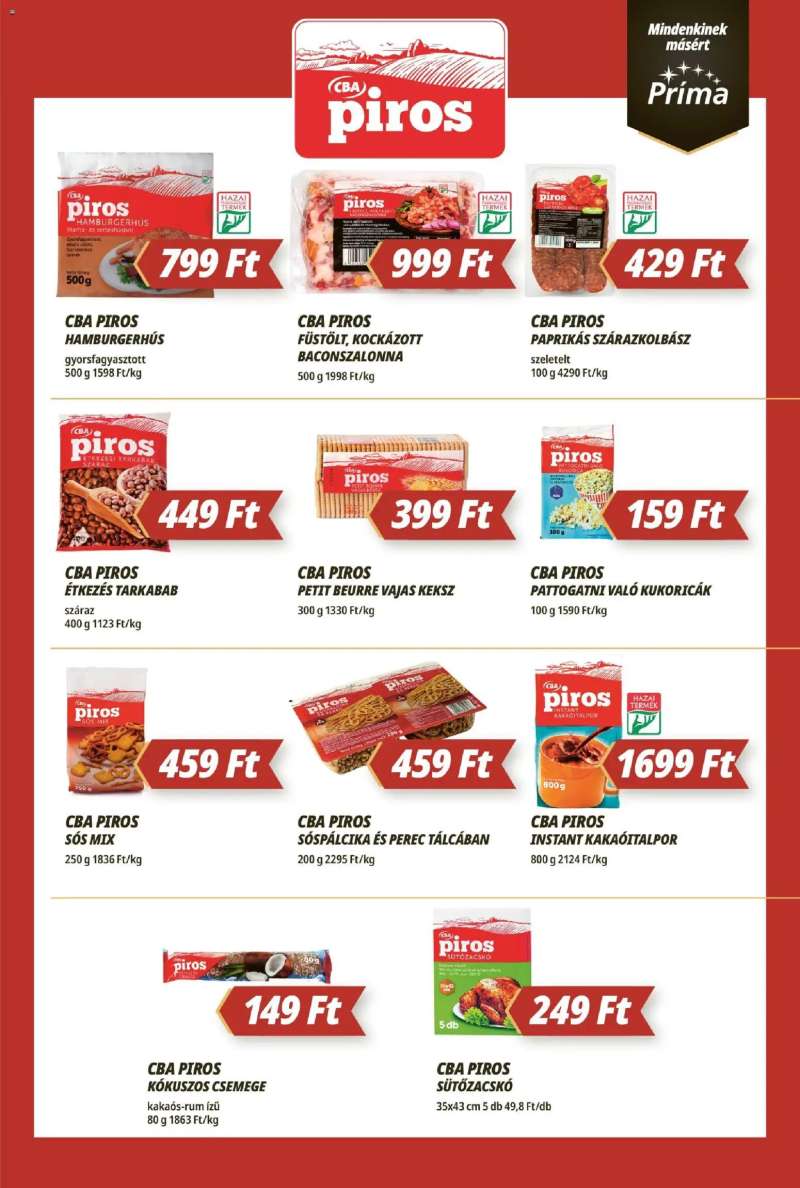 CBA Príma CBA Príma akciós újság 5 oldal
