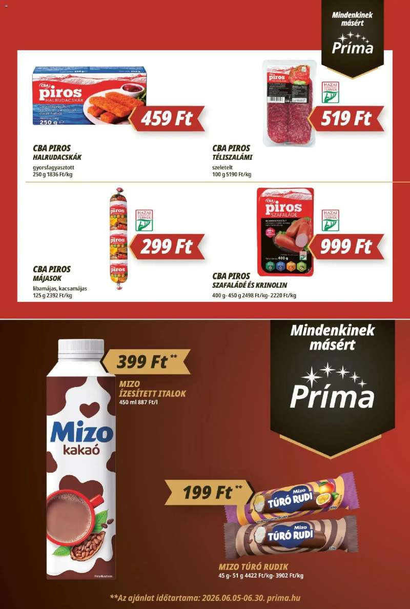 CBA Príma CBA Príma akciós újság 5 oldal