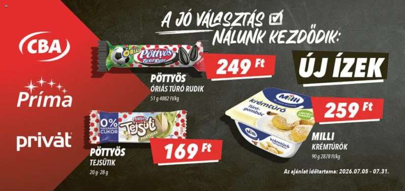 CBA Príma CBA Príma Aktuális óriásplakátok 4 oldal