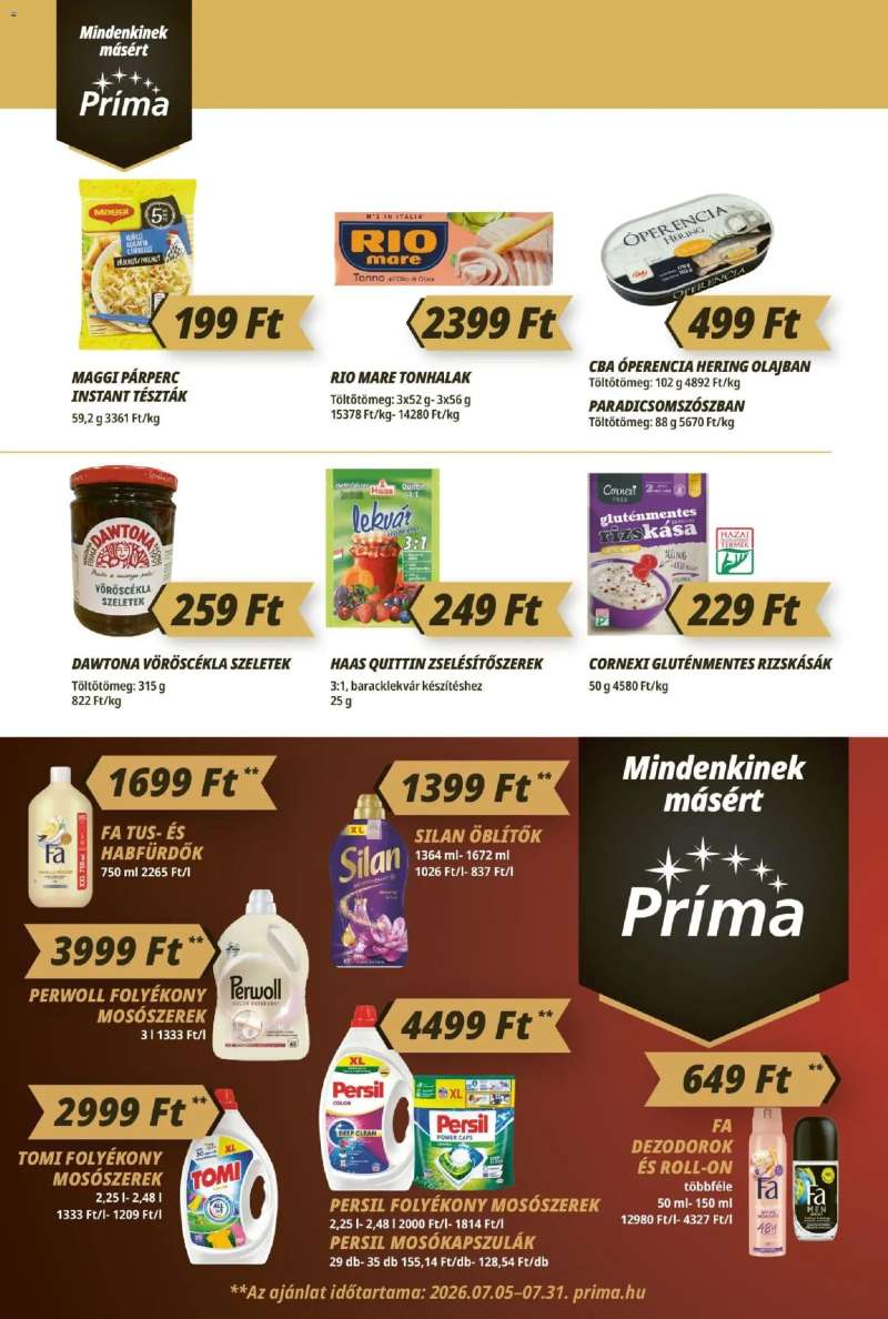 CBA Príma CBA Príma akciós újság 8 oldal