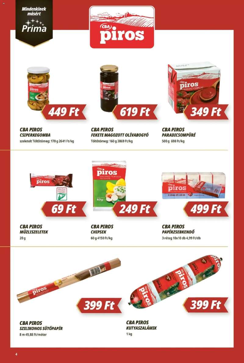 CBA Príma CBA Príma akciós újság 4 oldal