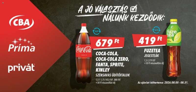 CBA Príma CBA Príma akciós újság 3 oldal