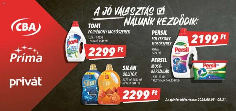 CBA Príma CBA Príma Aktuális óriásplakátok 4 oldal