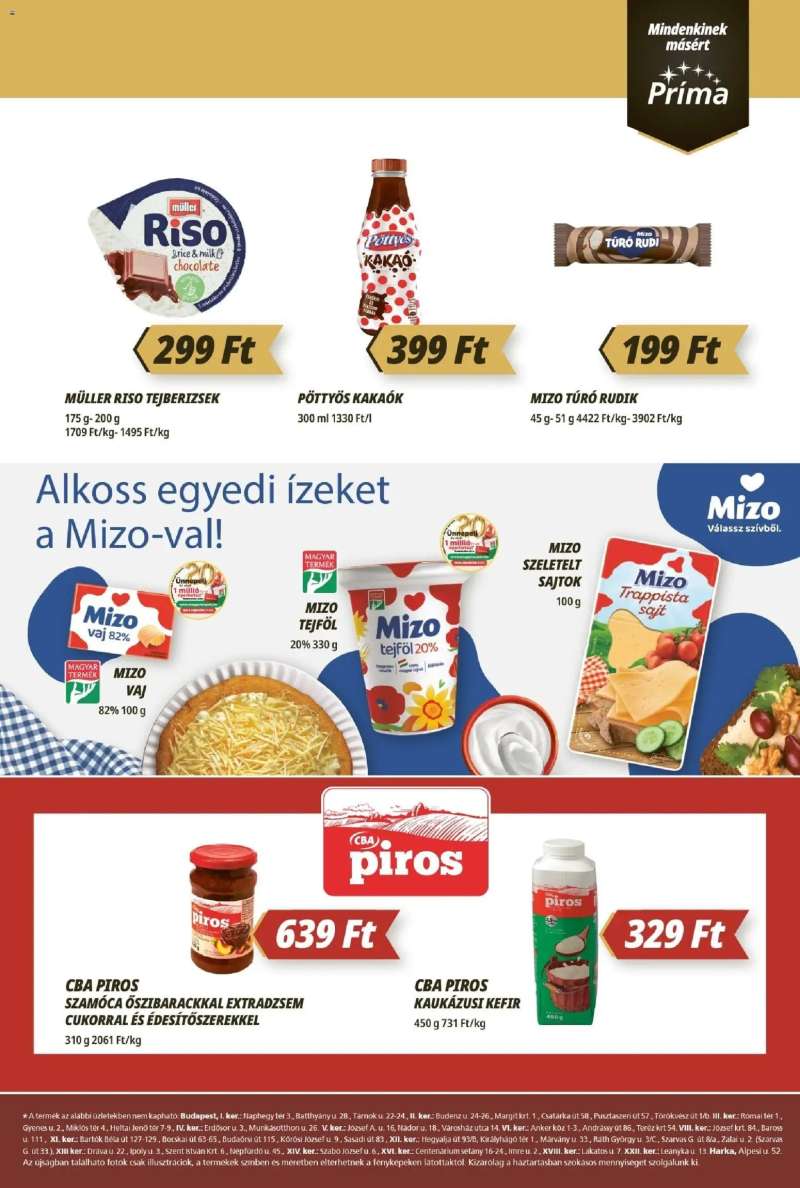 CBA Príma CBA Príma akciós újság 3 oldal