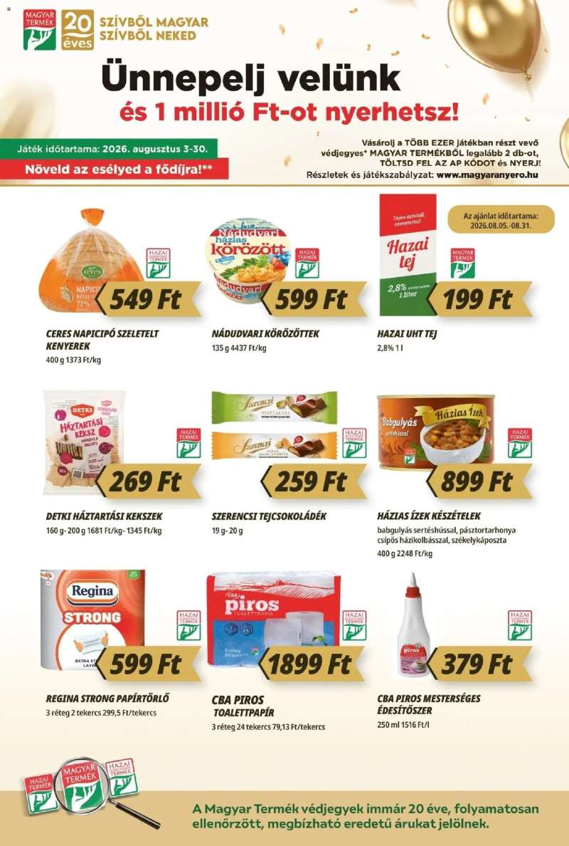CBA Príma CBA Príma akciós újság 6 oldal