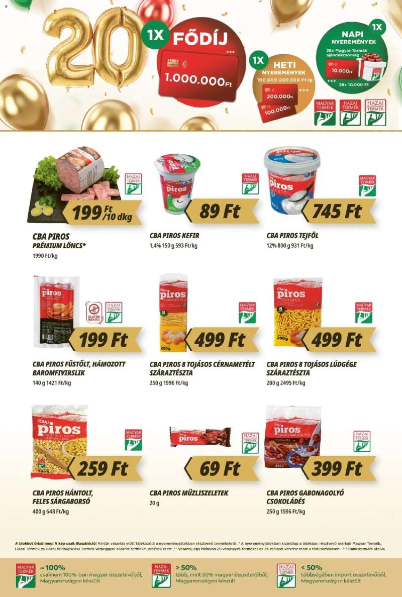 CBA Príma CBA Príma akciós újság 7 oldal