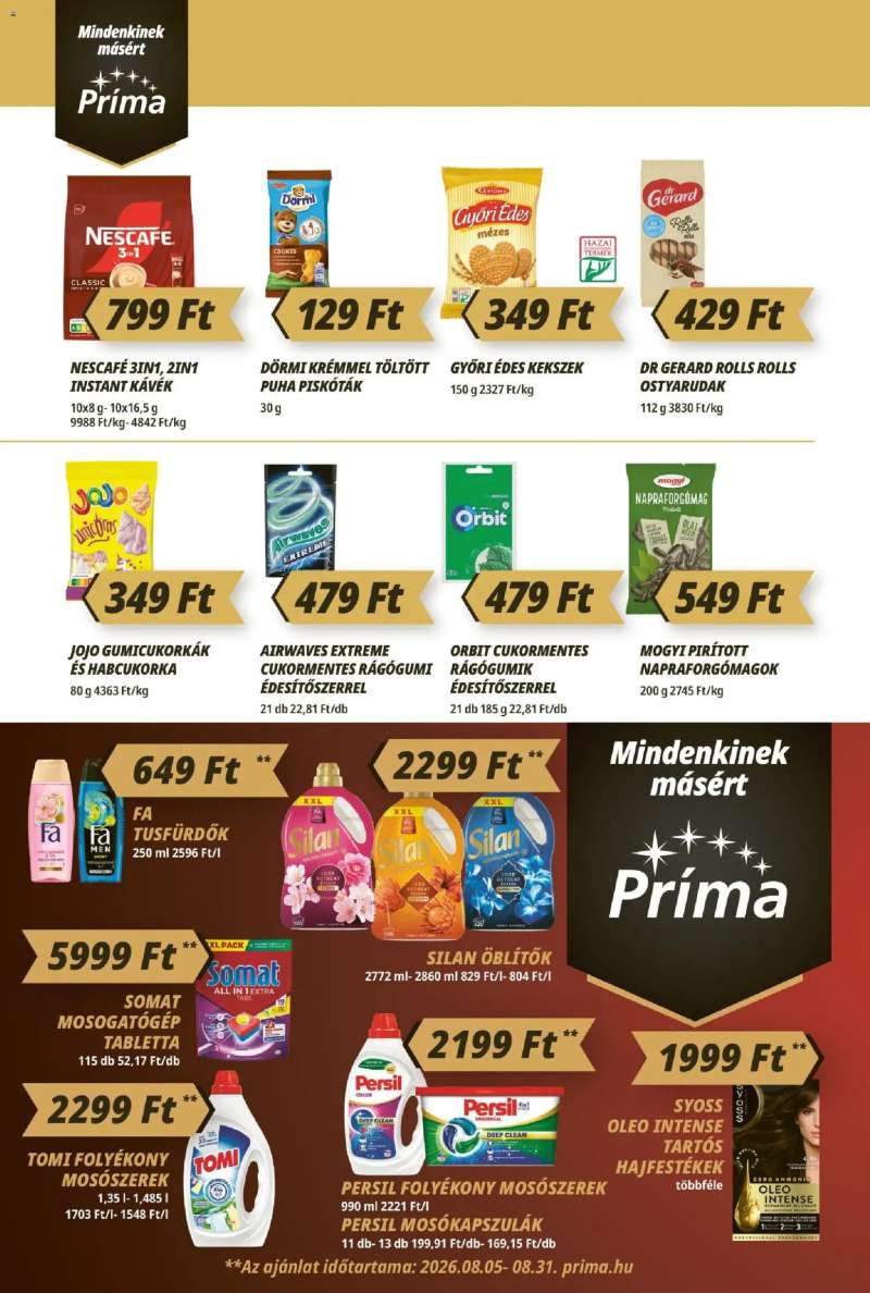 CBA Príma CBA Príma akciós újság 8 oldal