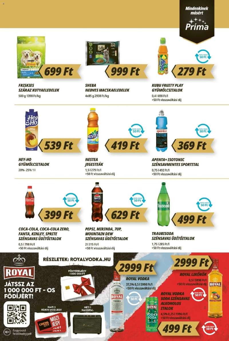 CBA Príma CBA Príma akciós újság 9 oldal