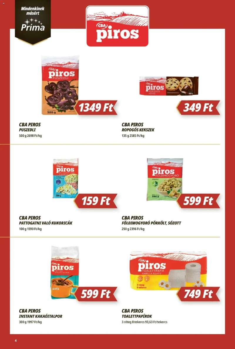 CBA Príma CBA Príma akciós újság 4 oldal
