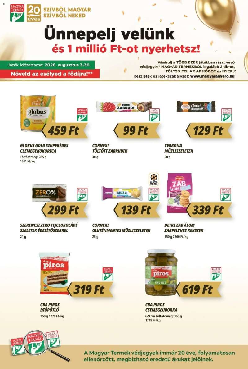 CBA Príma CBA Príma akciós újság 6 oldal