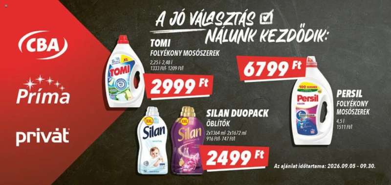 CBA Príma CBA Príma Aktuális óriásplakátok 3 oldal
