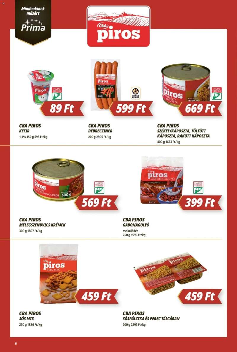 CBA Príma CBA Príma akciós újság 6 oldal