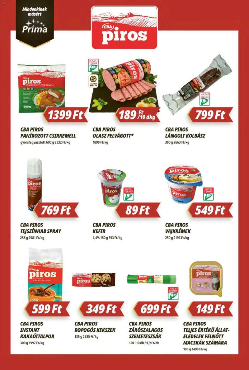 CBA Príma CBA Príma akciós újság 4 oldal