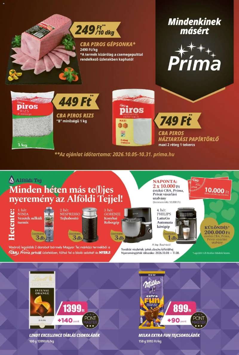 CBA Príma CBA Príma akciós újság 4 oldal