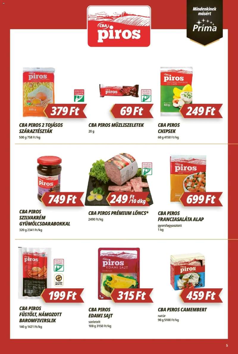 CBA Príma CBA Príma akciós újság 5 oldal