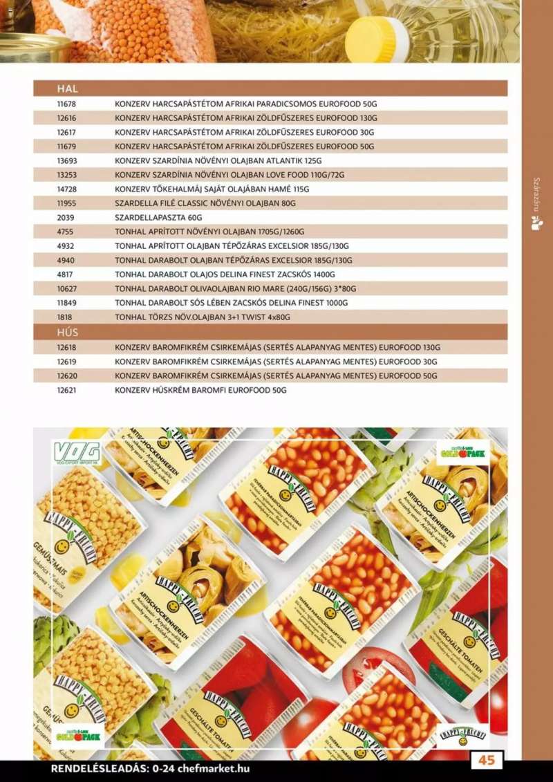 Chef Market Termék katalógus 45 oldal