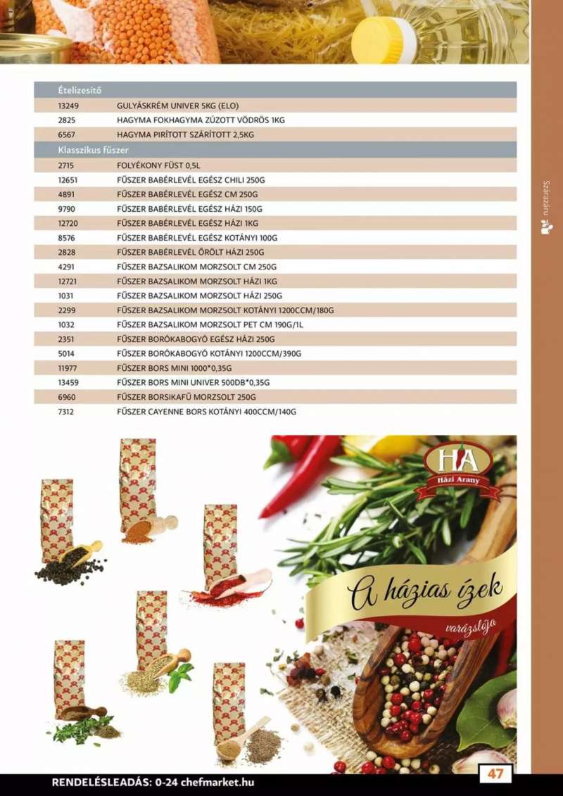 Chef Market Termék katalógus 47 oldal