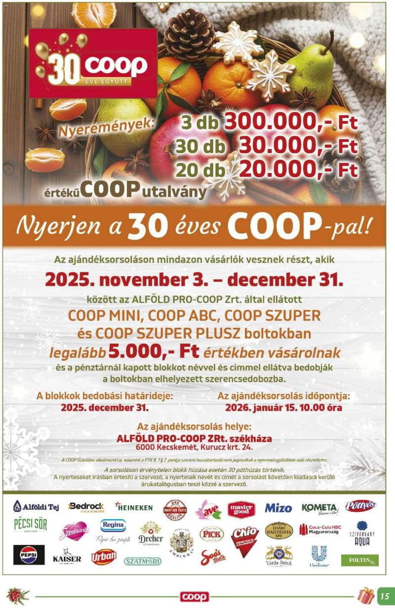 COOP Alföld Pro-Coop Zrt. - Abc szuper 15 oldal