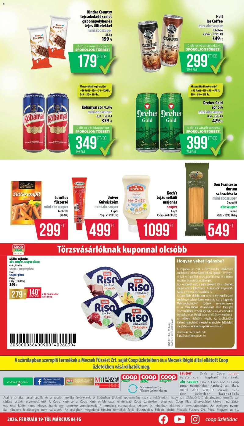 COOP Mecsek - Mini & Abc & Szuper 8 oldal