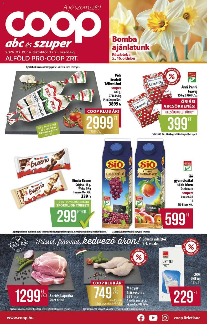 COOP COOP - Abc & szuper / Alföld Pro-Coop Zrt. 1 oldal