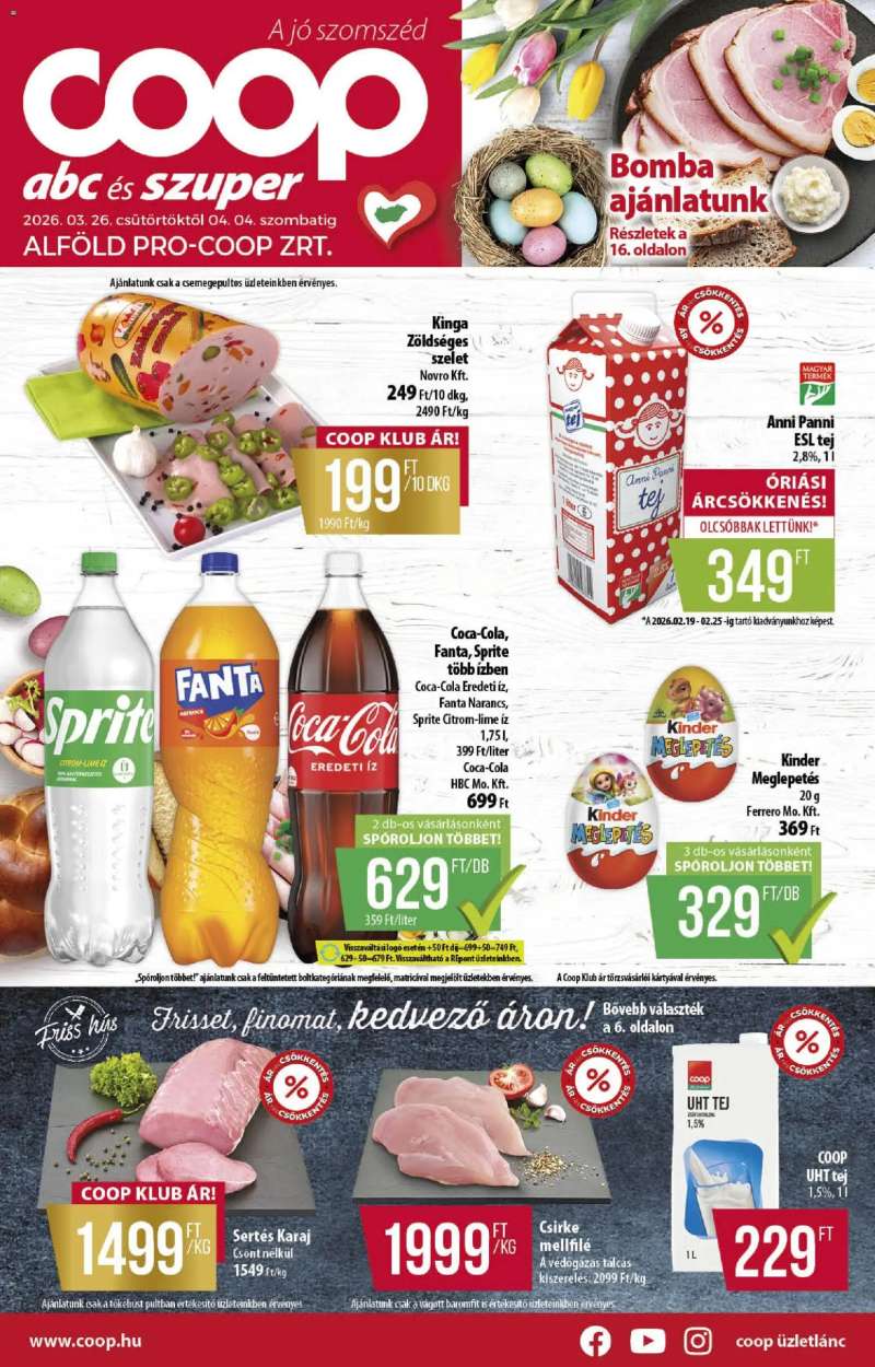 COOP COOP - Abc & szuper / Alföld Pro-Coop Zrt. 1 oldal