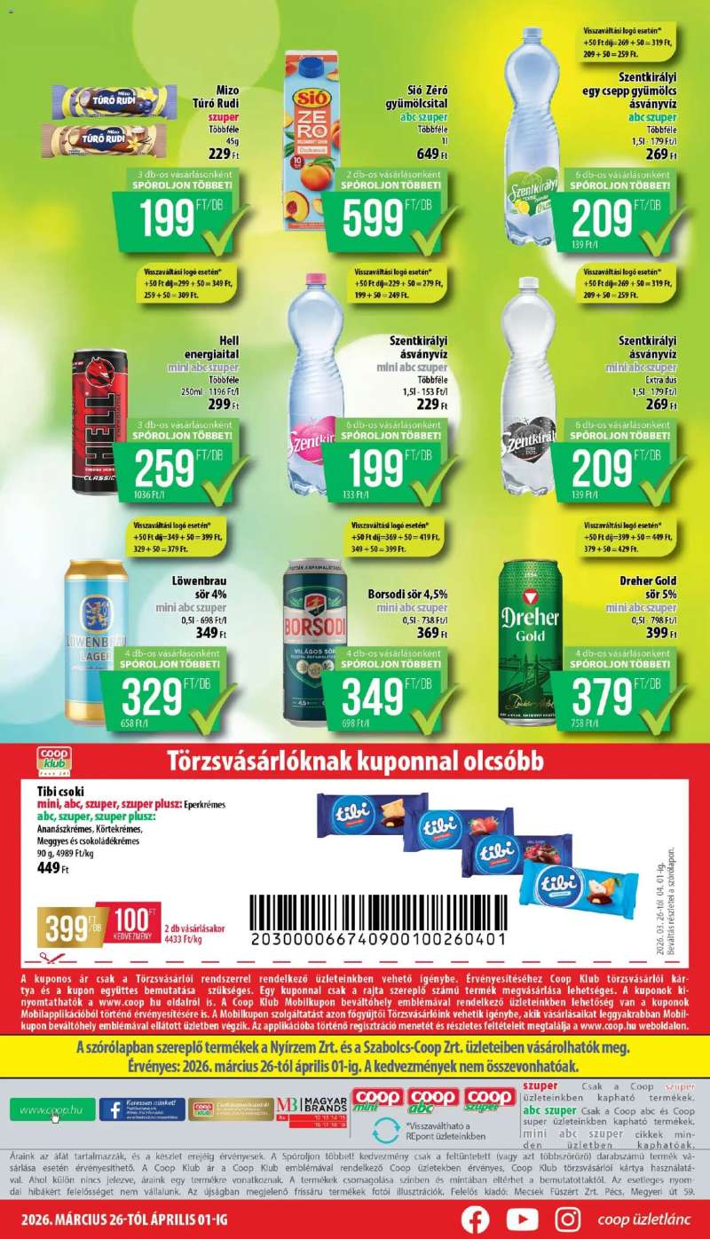 COOP COOP - Mini & Abc & Szuper / Nyírzem 8 oldal