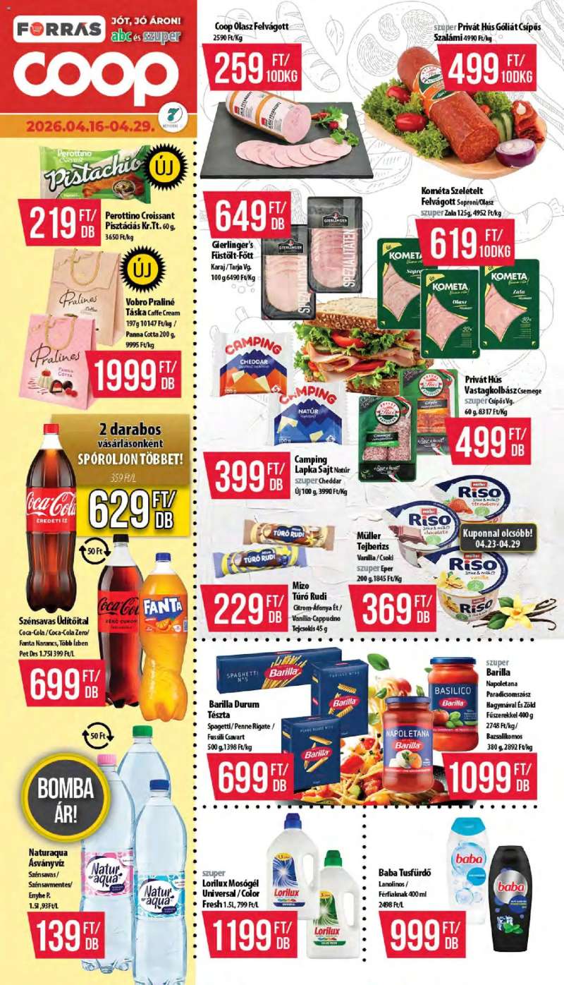 COOP COOP akciós újság 1 oldal