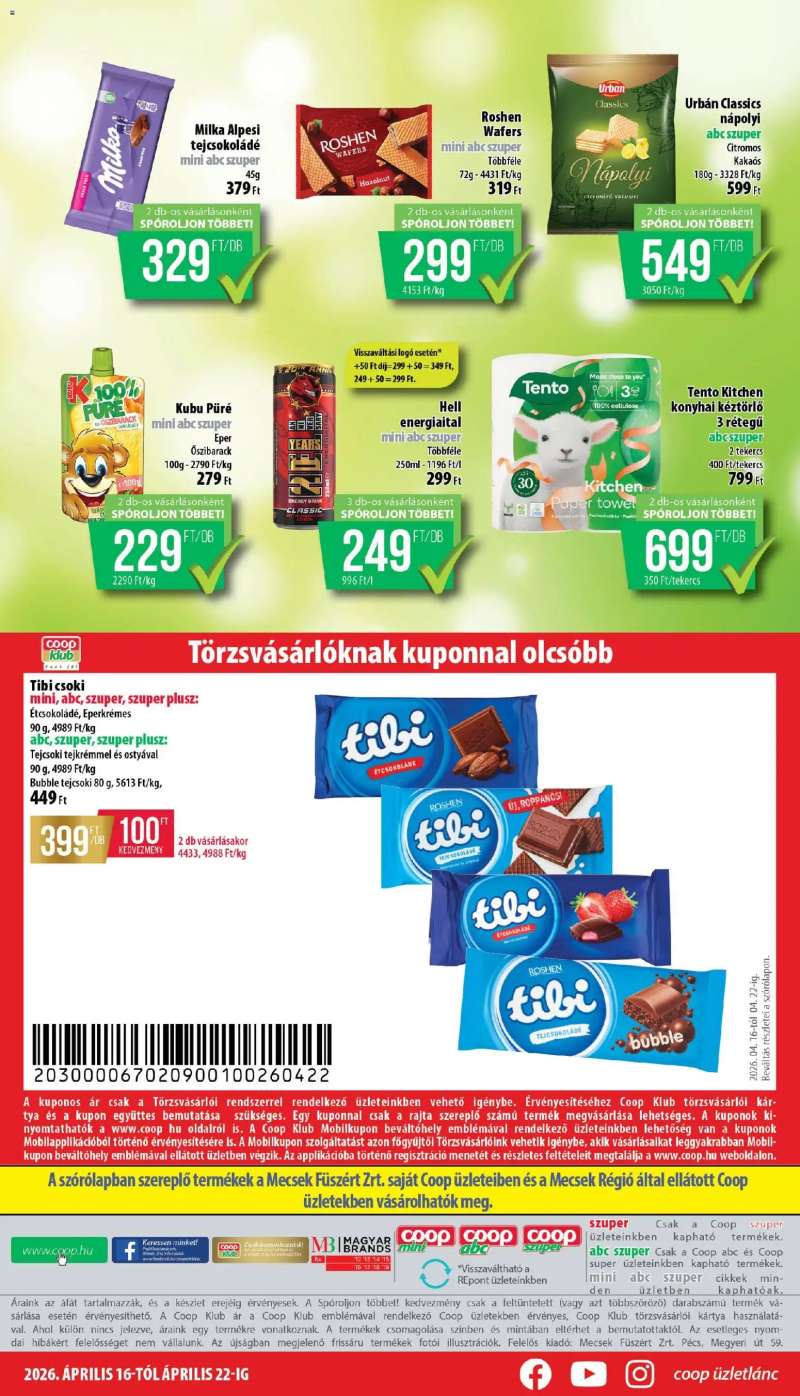 COOP COOP - Mini & Abc & Szuper / Mecsek 8 oldal