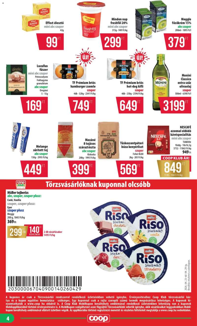 COOP COOP - Mini & Abc & Szuper / Mecsek 4 oldal