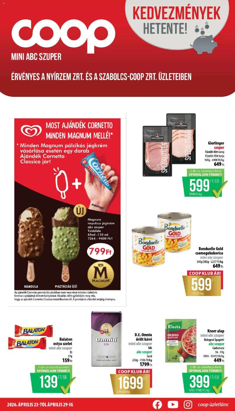 COOP COOP - Mini & Abc & Szuper / Nyírzem 1 oldal