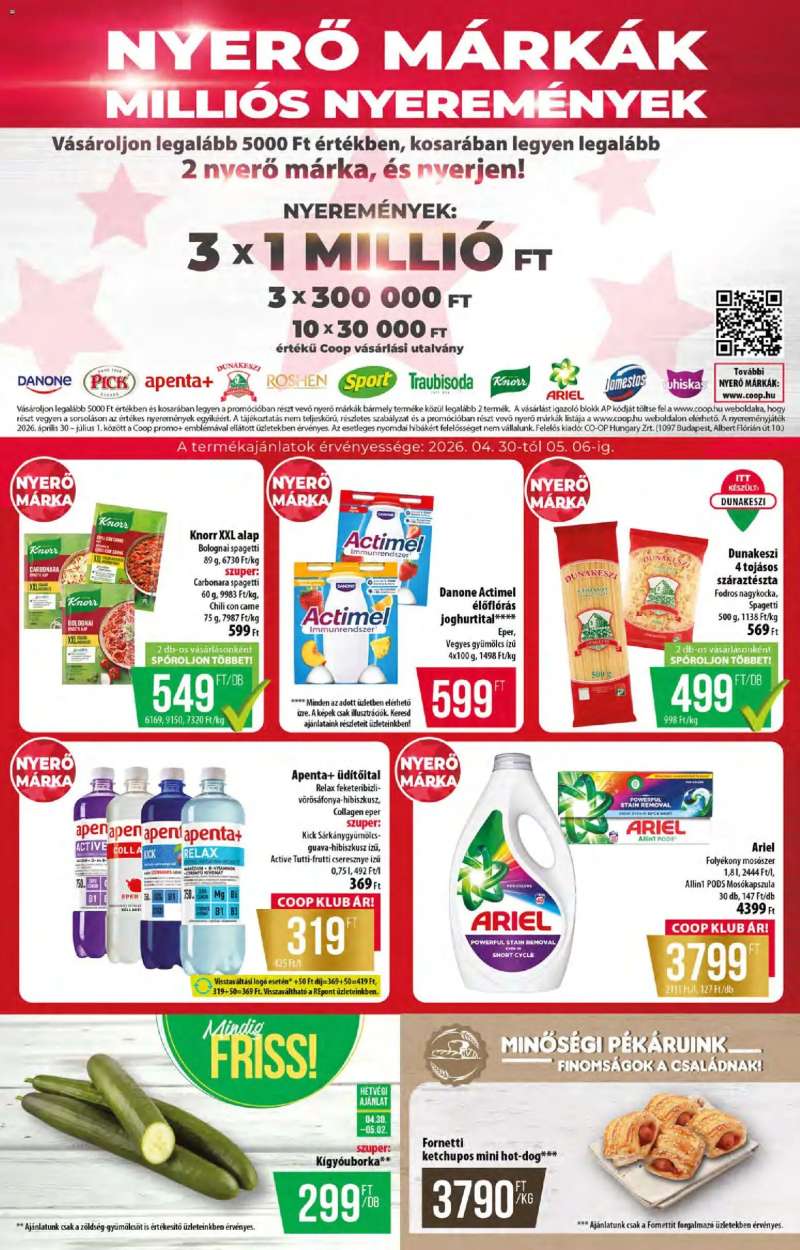 COOP COOP akciós újság 4 oldal
