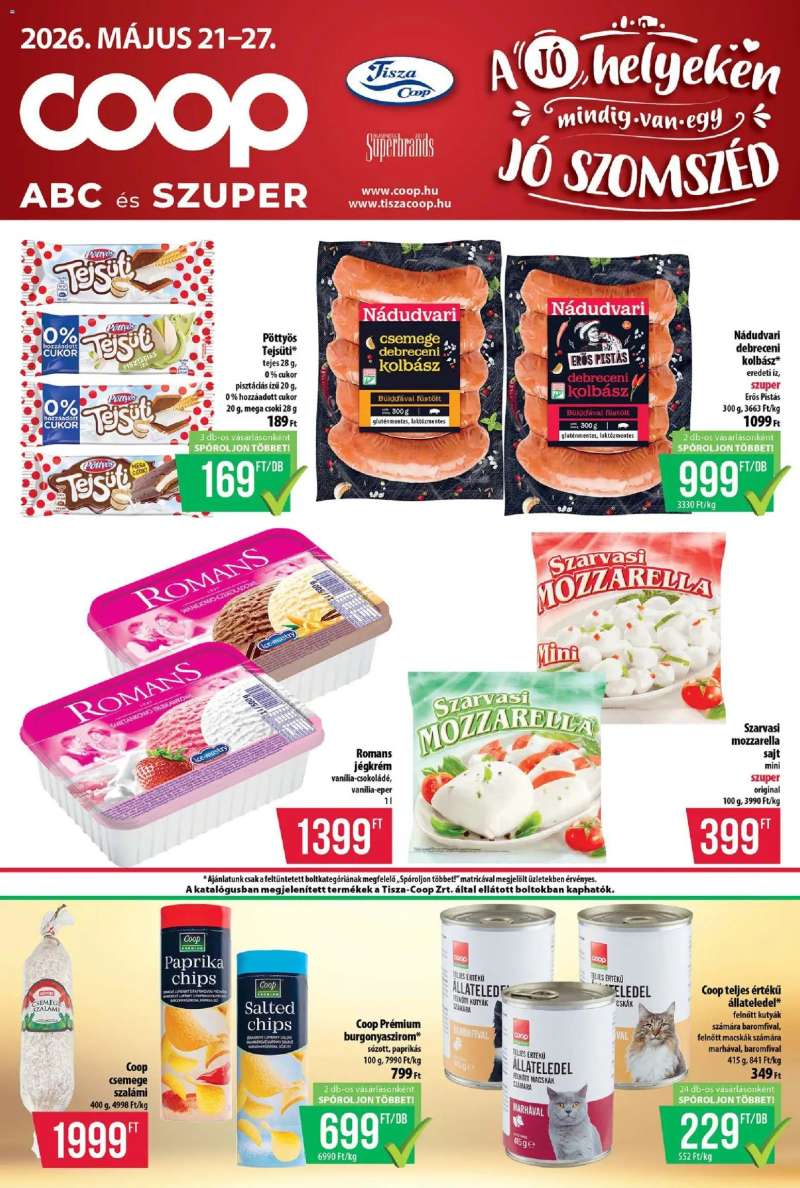 COOP COOP - Abc & Szuper / Tisza 1 oldal