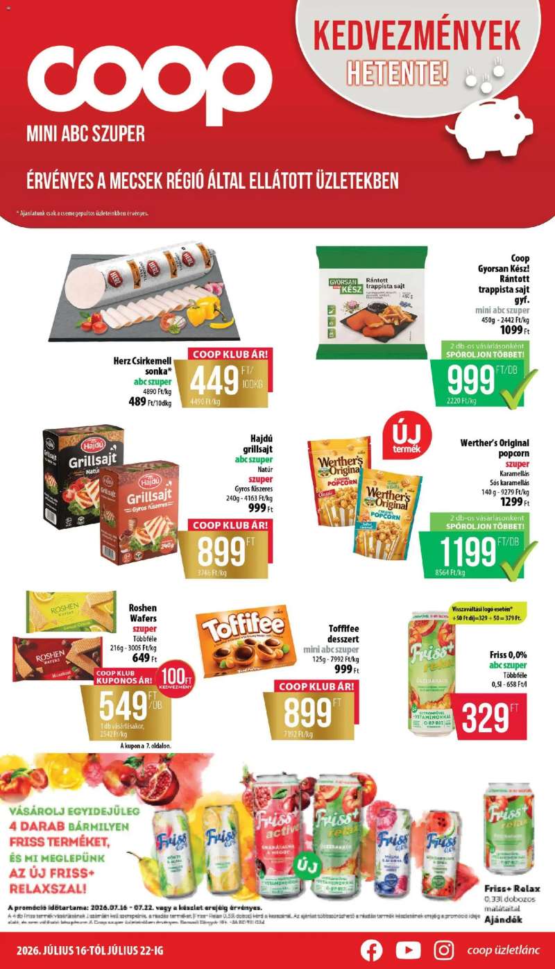 COOP COOP - Mini & Abc & Szuper / Mecsek 1 oldal