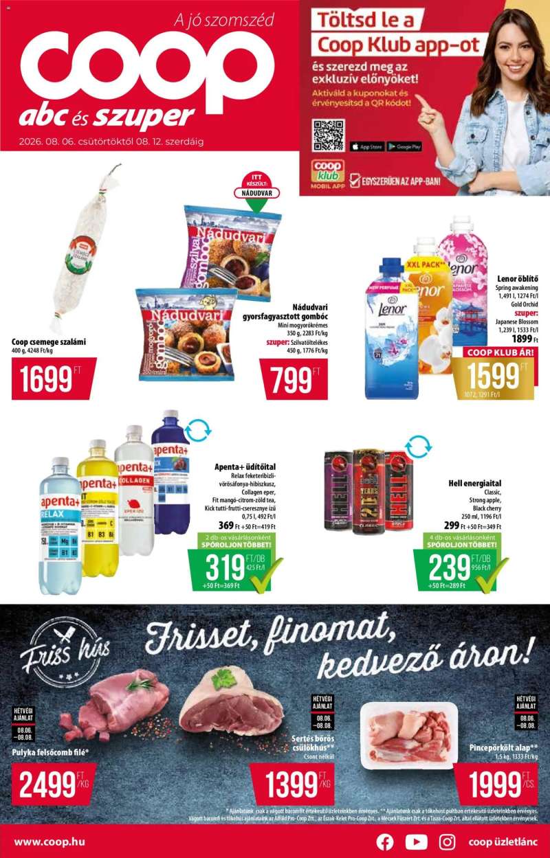 COOP COOP akciós újság 1 oldal