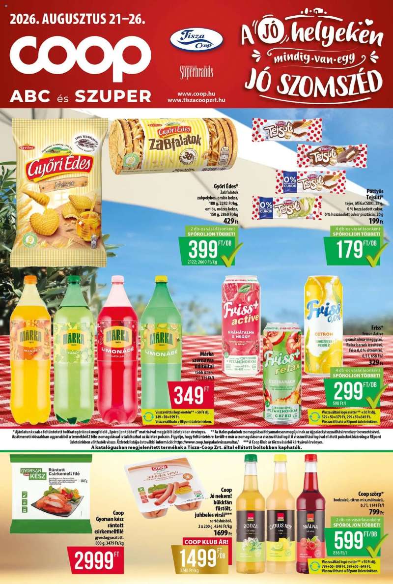 COOP COOP - Abc & Szuper / Tisza 1 oldal