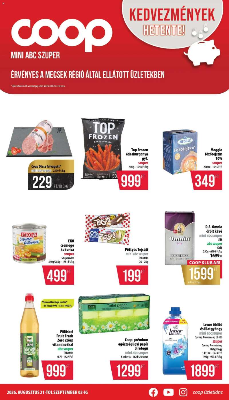 COOP COOP - Mini & Abc & Szuper / Mecsek 1 oldal