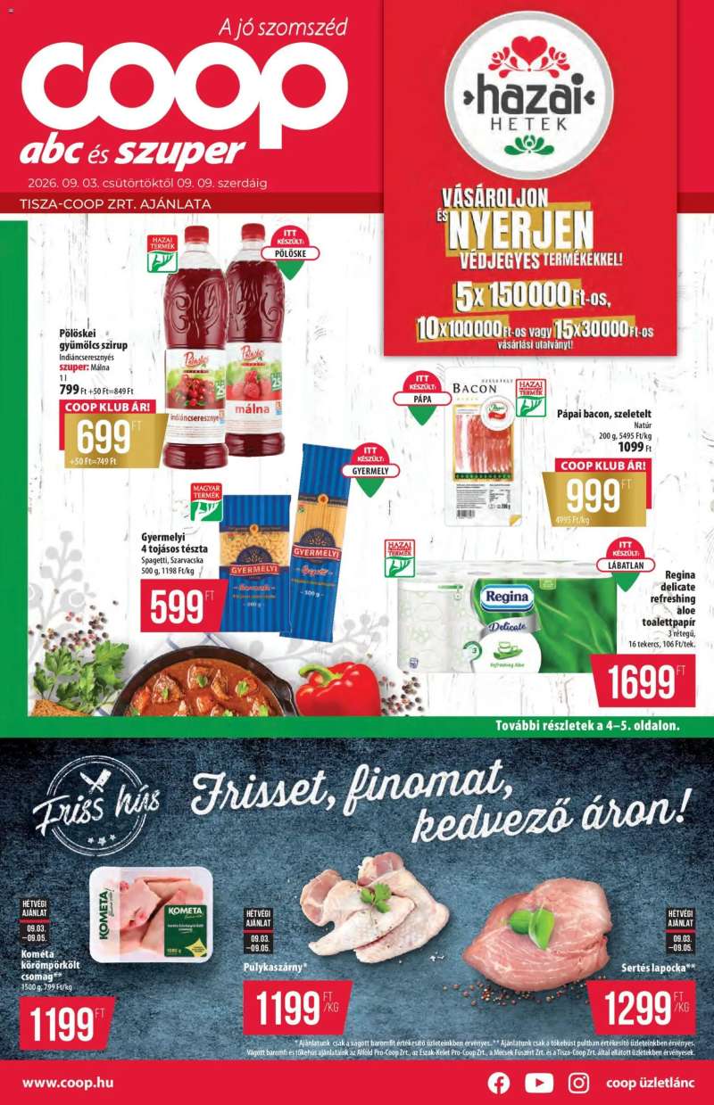 COOP COOP - Abc & Szuper / Tisza 1 oldal