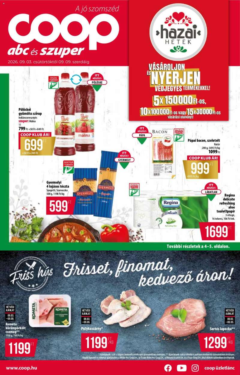 COOP COOP akciós újság 1 oldal