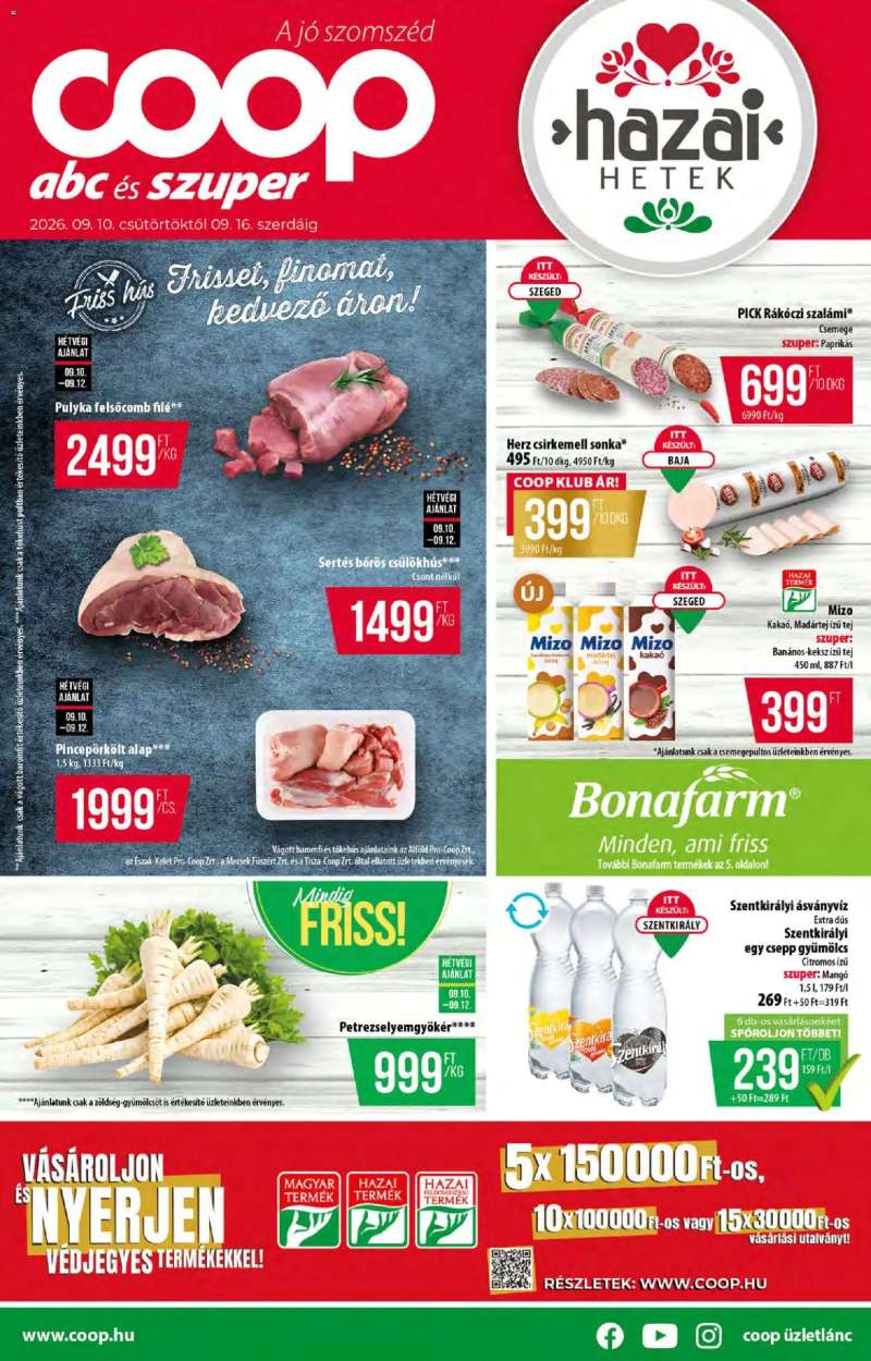 COOP COOP akciós újság 1 oldal